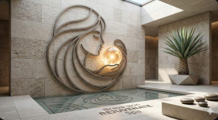 Spa professional performing facial treatment