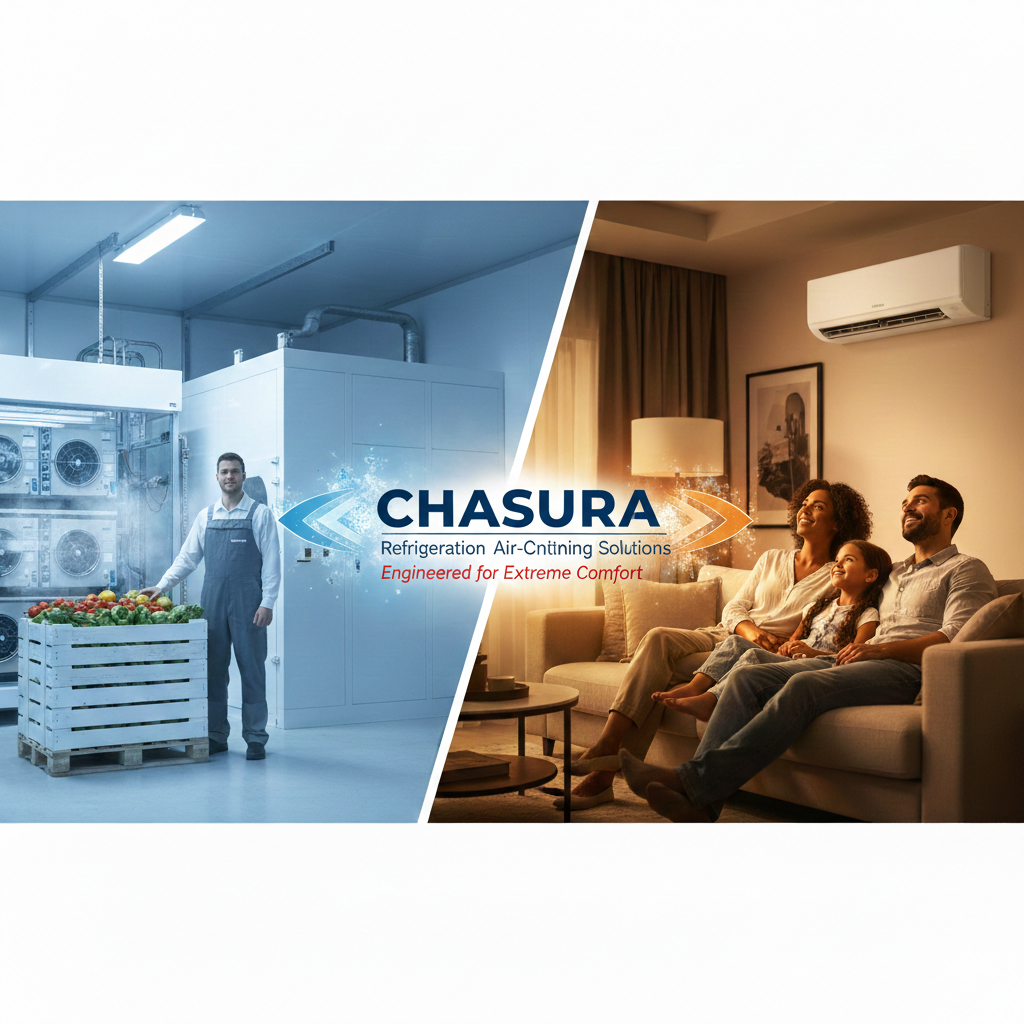 Technicians servicing refrigeration system