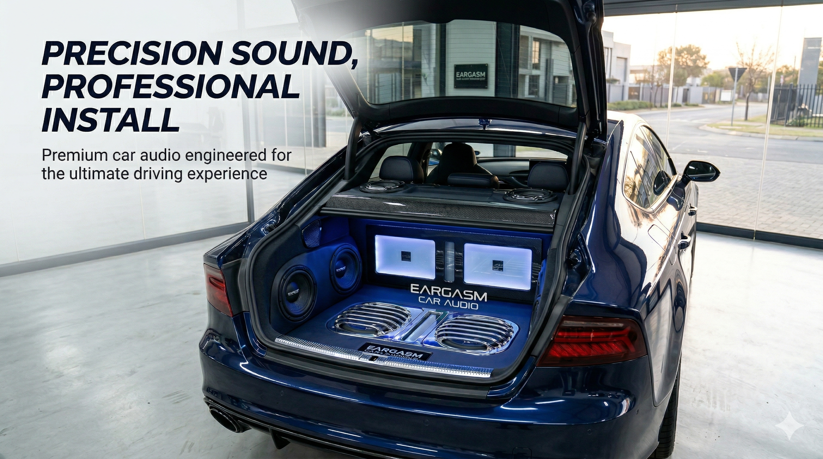 Custom car audio installation
