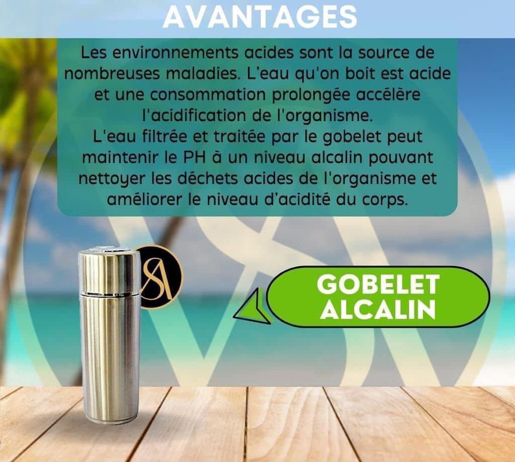 Gobelet Filtre Alcalin Longrich